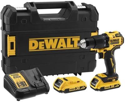 DeWALT DCD709D2T Compacte accu klop-/schroefboormachine 18V XR 2.0Ah in TSTAK