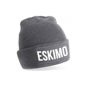 Eskimo muts unisex one size - grijs One size  -