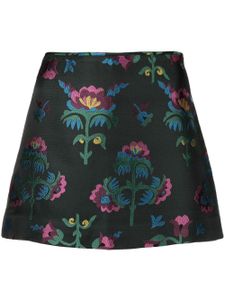 Cynthia Rowley floral-jacquard mini skirt - Vert