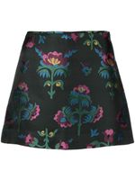 Cynthia Rowley floral-jacquard mini skirt - Vert - thumbnail