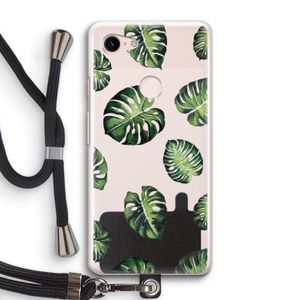Tropische bladeren: Pixel 3 Transparant Hoesje met koord