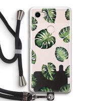 Tropische bladeren: Pixel 3 Transparant Hoesje met koord