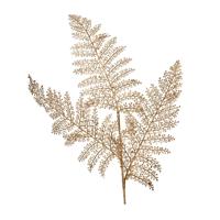 Kunstplant tak varen - goud - 80 x 30 cm - kunststof - metallic glans - decoratie