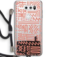 Marrakech Pink: LG V30 Transparant Hoesje met koord