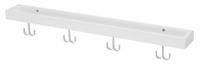 Duraline Plank met Haken Wit RAL9003 4x80x9cm - thumbnail