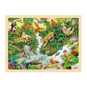 Goki Houten Legpuzzel In de Jungle, 96st.