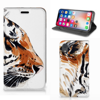 Bookcase Apple iPhone Xr Watercolor Tiger