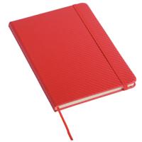 Notitieboekje/Schrift harde kaft - rood - A5 formaat - met sluitband en bladwijzer - 80 pag
