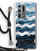 Oceaan: Huawei P40 Pro Plus Transparant Hoesje met koord Oceaan: Huawei P40 Pro Plus Transparant Hoesje met koord