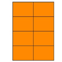 Oranje A4 etiketten 105 x 74 mm 100 vel Sorex