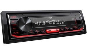 JVC KD-X162 1DIN Mechless Autoradio met Bluetooth ingebouwd. Geschikt voor iPod/iPhone