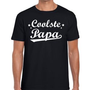Coolste papa fun t-shirt zwart voor heren 2XL  -