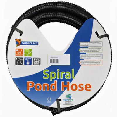 Superfish Zwarte Spiraalslang 20mm, 5m Lengte - Flexibel, Knik- en Weerbestendig voor Vijvers