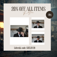 Denholm Harris Tweed Fedora Zwart HB | Peaky Blinders