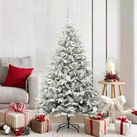 VidaXL Artificial pre-lit kerstboom met ballenset groen 150 cm