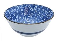 Blauw/Witte kom - Mixed Bowls - 15 x 6.5cm 500ml - thumbnail