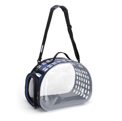 Nobleza Katten draagtas - Transparant - Blauw - Tot 7 kg - 42x32x29 cm