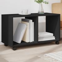 Rolkast 72x33x42,5 cm bewerkt hout zwart