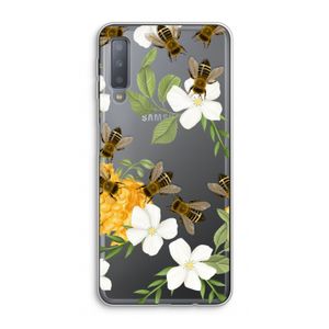 No flowers without bees: Samsung Galaxy A7 (2018) Transparant Hoesje