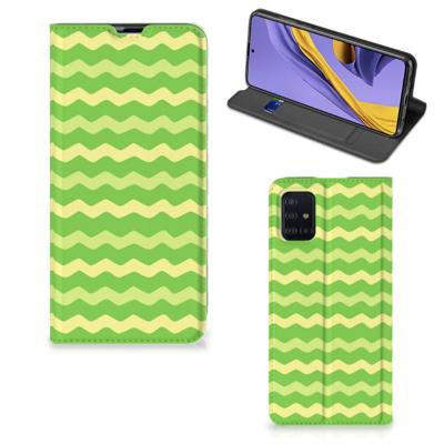 Samsung Galaxy A51 | Hoesje met Magneet | Waves Green
