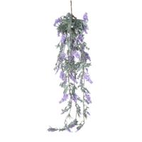 Decoris Lavendel Bloemen slinger - 1x stuks - lichtpaars - kunstplanten - 80 cm