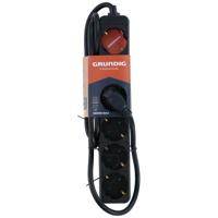 Grundig Stekkerdoos zwart 6-voudig 1,5M