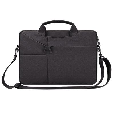 ST02S waterdichte scheurweerstand verborgen draagbare riem One-schouder handtas voor 15 6 inch laptops met koffer gordel (zwart)