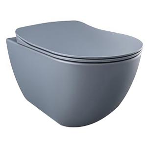 Creavit Hangend Toilet - 35.3x51cm - RVS Bidetsproeier - spoelrandloos - mat basalt FE322-00BM00E-0005