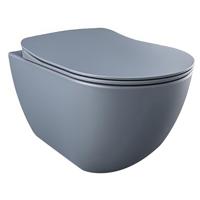 Creavit Hangend Toilet - 35.3x51cm - RVS Bidetsproeier - spoelrandloos - mat basalt FE322-00BM00E-0005 - thumbnail