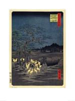 Kunstdruk Hiroshige - Fox Fires on New Years Eve at the Changing Tree in Oji 60x80cm