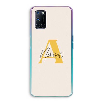Amber Script: Oppo A92 Transparant Hoesje