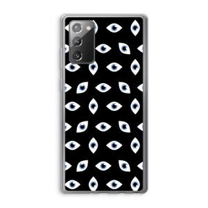 Eyes pattern: Samsung Galaxy Note 20 / Note 20 5G Transparant Hoesje