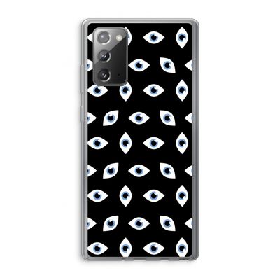 Eyes pattern: Samsung Galaxy Note 20 / Note 20 5G Transparant Hoesje