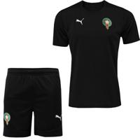 PUMA Marokko Trainingsset 2024-2026 Kids Zwart Zilver