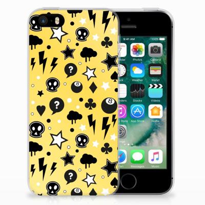 Silicone Back Case Apple iPhone SE | 5S Punk Geel Silicone Back Case Apple iPhone SE | 5S Punk Geel