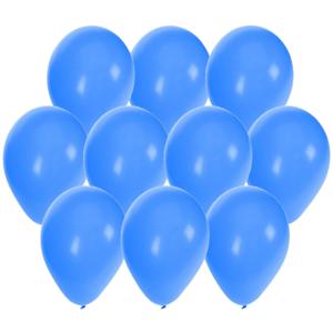 Bellatio Decorations ballonnen - 60x stuks - blauw - 27 cm - verjaardag - feestartikelen