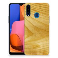 Samsung Galaxy A20s | Bumper Hoesje | Licht Hout