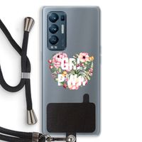 GRL PWR Flower: Oppo Find X3 Neo Transparant Hoesje met koord