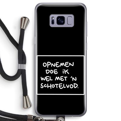 Schotelvod: Samsung Galaxy S8 Transparant Hoesje met koord