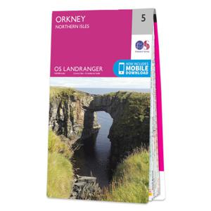 Wandelkaart - Topografische kaart 005 Landranger Orkney - Northern Isl