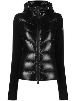 Moncler Grenoble veste matelassée à manches en maille - Noir