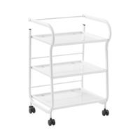Cosmetica trolley - 3 Glazen leggers - 43 x 53 x 80 cm - Wit Cosmetica trolley - 3 Glazen leggers - 43 x 53 x 80 cm - Wit
