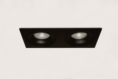 Artdelight 2-licht inbouwspotAlice zwart - DL 922 ZW