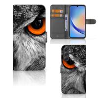 Samsung Galaxy A24 4G | Telefoonhoesje | Met pasjeshouder | Uil