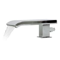 Tres Cuadro inbouw badrand uitloop waterval 15 cm messing chroom