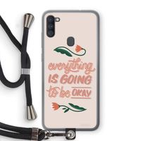 Optimistic flower girl: Samsung Galaxy A11 Transparant Hoesje met koord Optimistic flower girl: Samsung Galaxy A11 Transparant Hoesje met koord