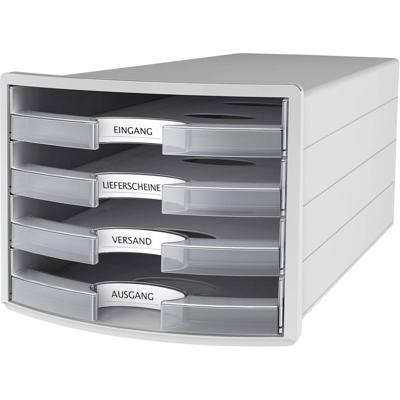 HAN IMPULS 2.0 1013-63 Ladebox Lichtgrijs DIN A4, DIN C4 Aantal lades: 4