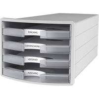 HAN IMPULS 2.0 1013-63 Ladebox Lichtgrijs DIN A4, DIN C4 Aantal lades: 4