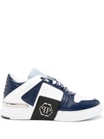 Philipp Plein baskets à patch logo - Bleu