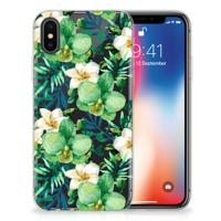 Apple iPhone X | Xs | TPU Case | Orchidee Groen